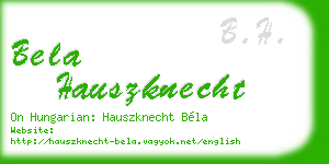 bela hauszknecht business card