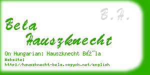 bela hauszknecht business card